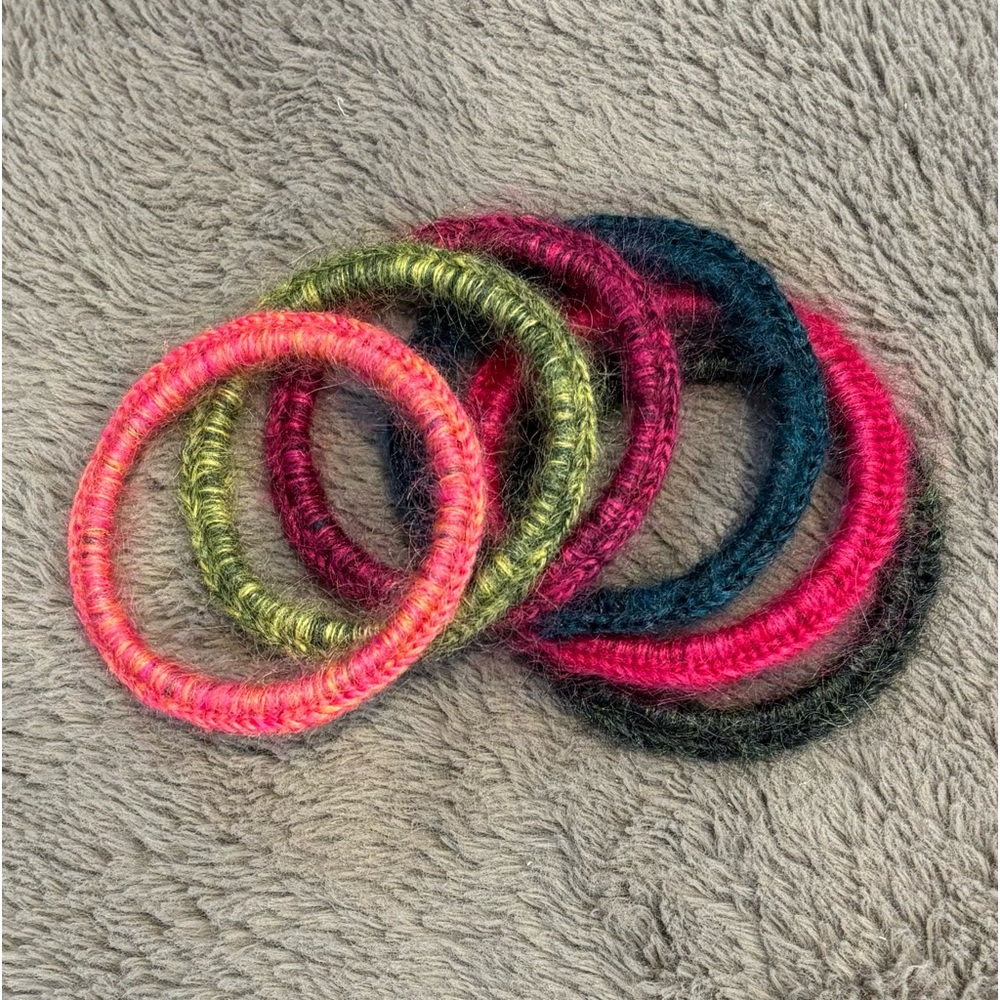 Anthropologie Multicolor Wool Bracelets